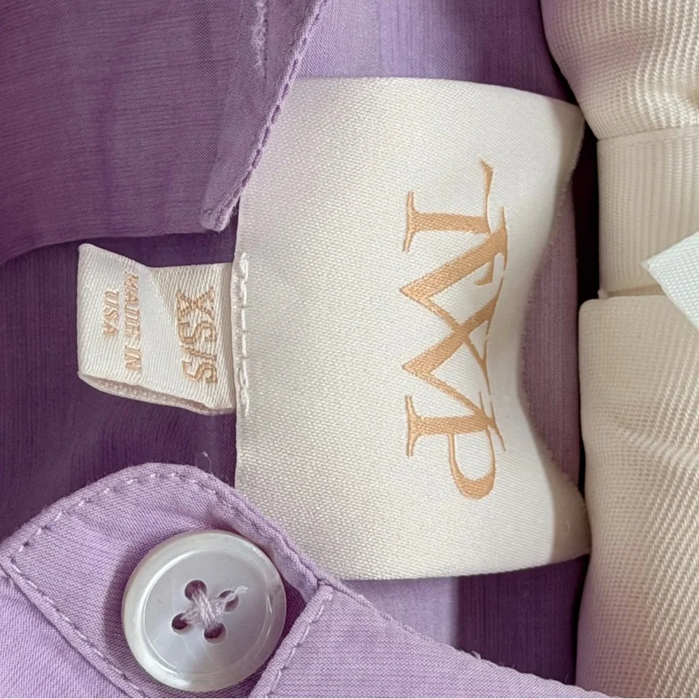 TWP Lavender Button-Up Cropped Shirt - Picture 5 of 5